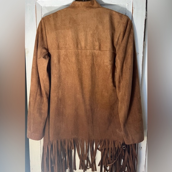 Chico’s Sueded Fringe Jacket - Picture 7 of 9